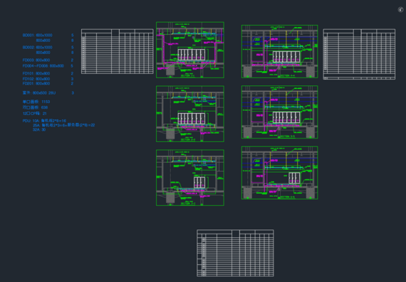 Super detailed diagram of equipment racks in the data center