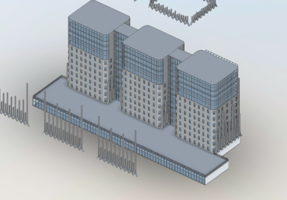 Project of a residential building in revit - 3 bogatyrs