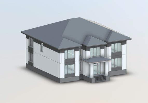 Project of a two-storey residential building in a classic style