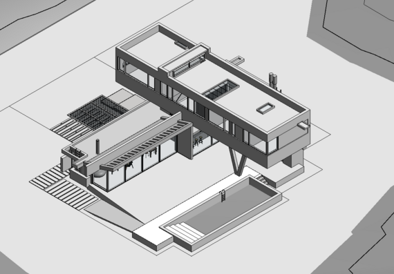 Residential building with a flat roof without superimposed materials