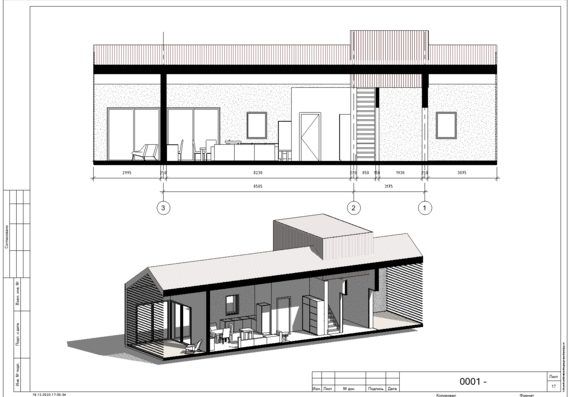 Individual residential house in revit