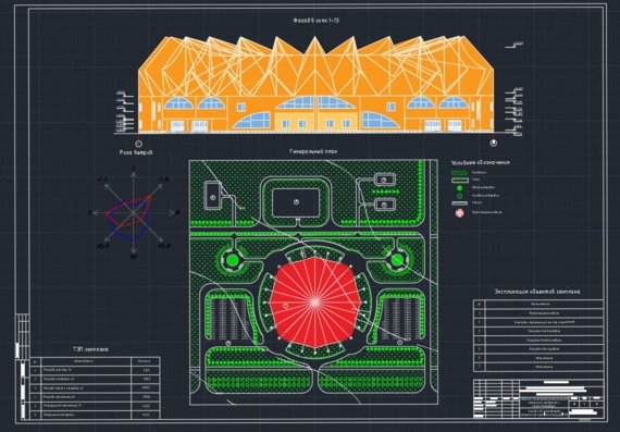 Разработка проекта стадиона с покрытием металлической оболочкой-мембраной г. Санкт-Петербург