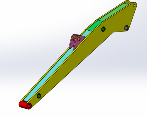 3D model in SolidWorks2019 Excavator stick EO-2621