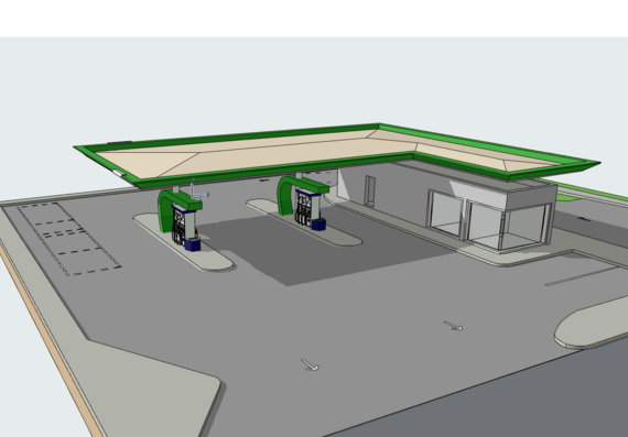 Gas station in archicad