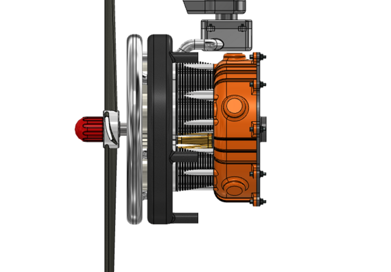 5 cylinder piston engine model