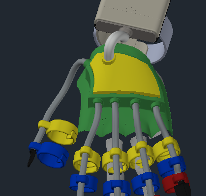 Exoskeleton gloves in 3 D