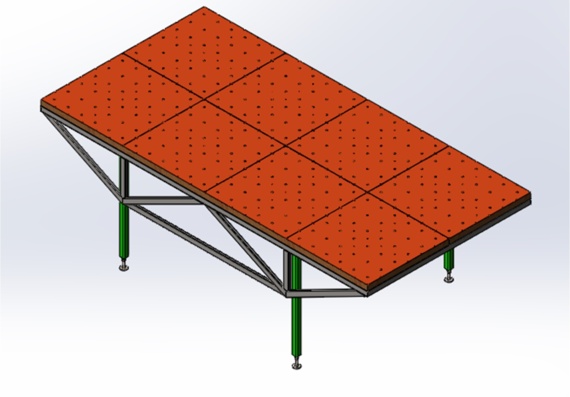 Table for welding spatial structures
