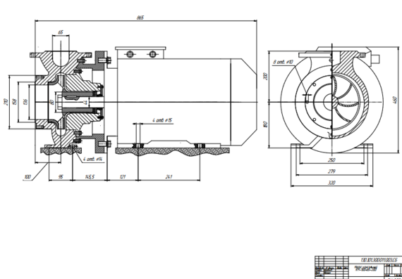 Design of Centrifugal Cantilever Water Pump