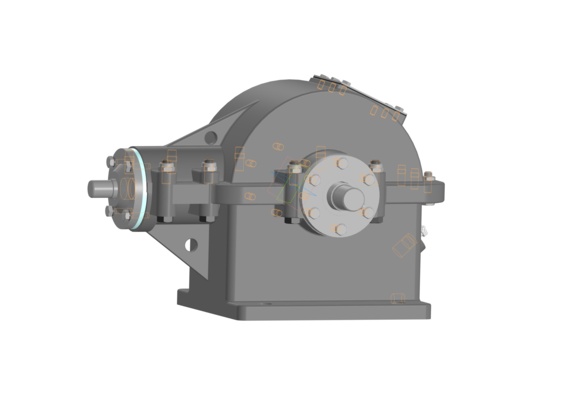 Helical gearbox single-stage