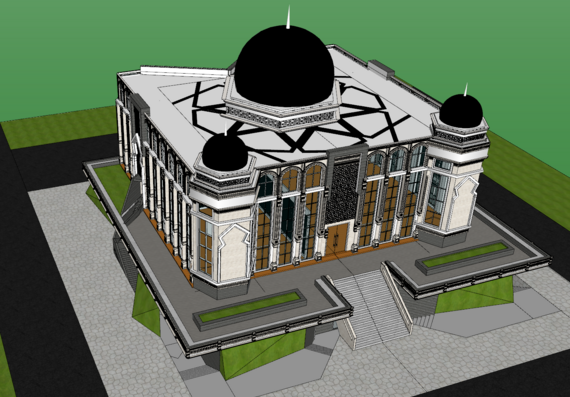 Мечеть в SketchUp