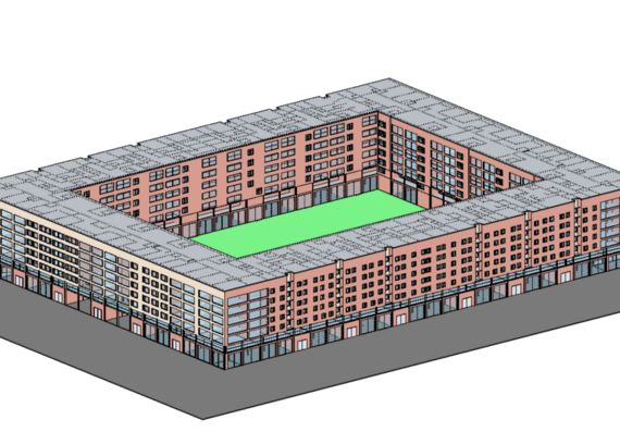 Residential complex project in Revit