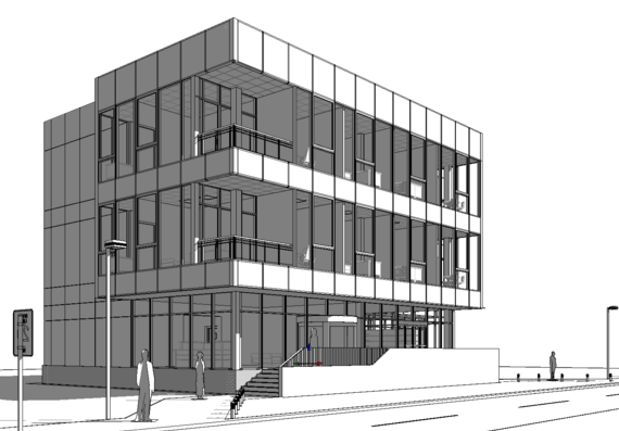 Office building project in revit