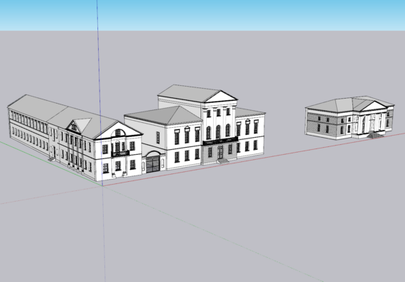Manor house in sketchup