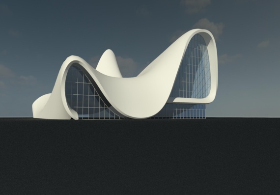 3D Model of Zaha Hadid's Famous Building in Revit