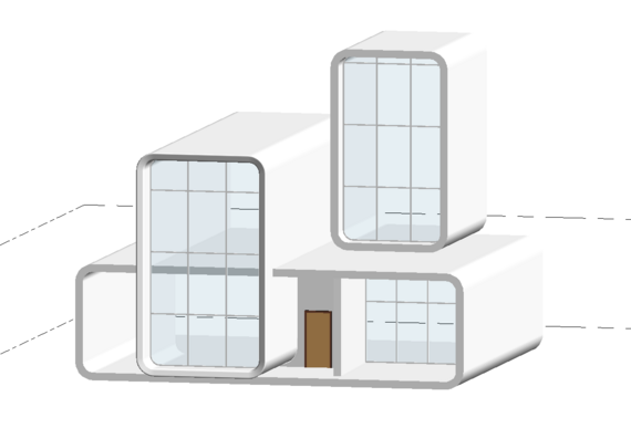 Model of a house in revit