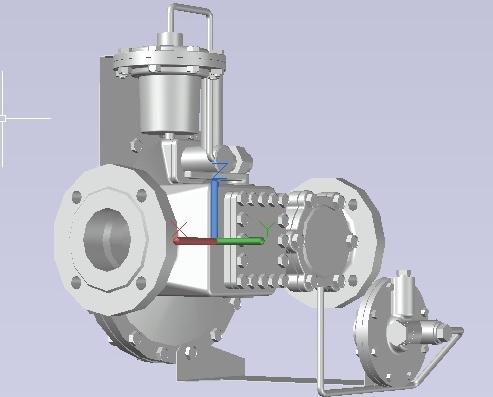 3D модель регулятора давления РДГ 80
