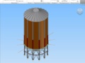 Steel prefabricated silo for grain storage with conical bottom