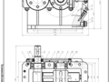 Cylindrical reduction gear box. Drive to scraper conveyor.