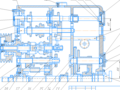 Assembly drawing of 1M63 machine speed box