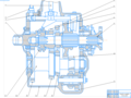 Assembly drawing of PAZ-3203 gearbox