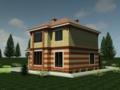 Bright cottage house with plot, landscaping and car