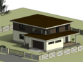 Проект дома (пий) архитектурная модель 3D в revit