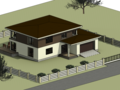 Проект дома (пий) архитектурная модель 3D в revit