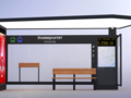 Автобусная остановка 3D модель