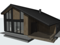 Двухэтажный жилой дом в стиле барнхаус - 3D в archicad