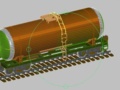 Железнодорожная цистерна и полувагон - 3D модели