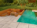 Decorative gazebo with mini pool