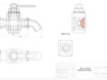 Drain valve. 3D model and drawing.