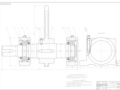Single-stage worm gearbox with vertical location of output shaft