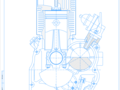 Preliminary design of the forced diesel engine TMZ-3DF