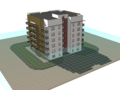 Low-rise residential building in archicad