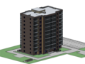 One-section multi-storey residential building, 10 floors