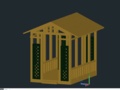 Design project of a gazebo made of timber