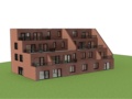 Low-rise residential building - 3D model in Revit