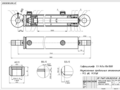 Excavator boom hydraulic cylinder drawing