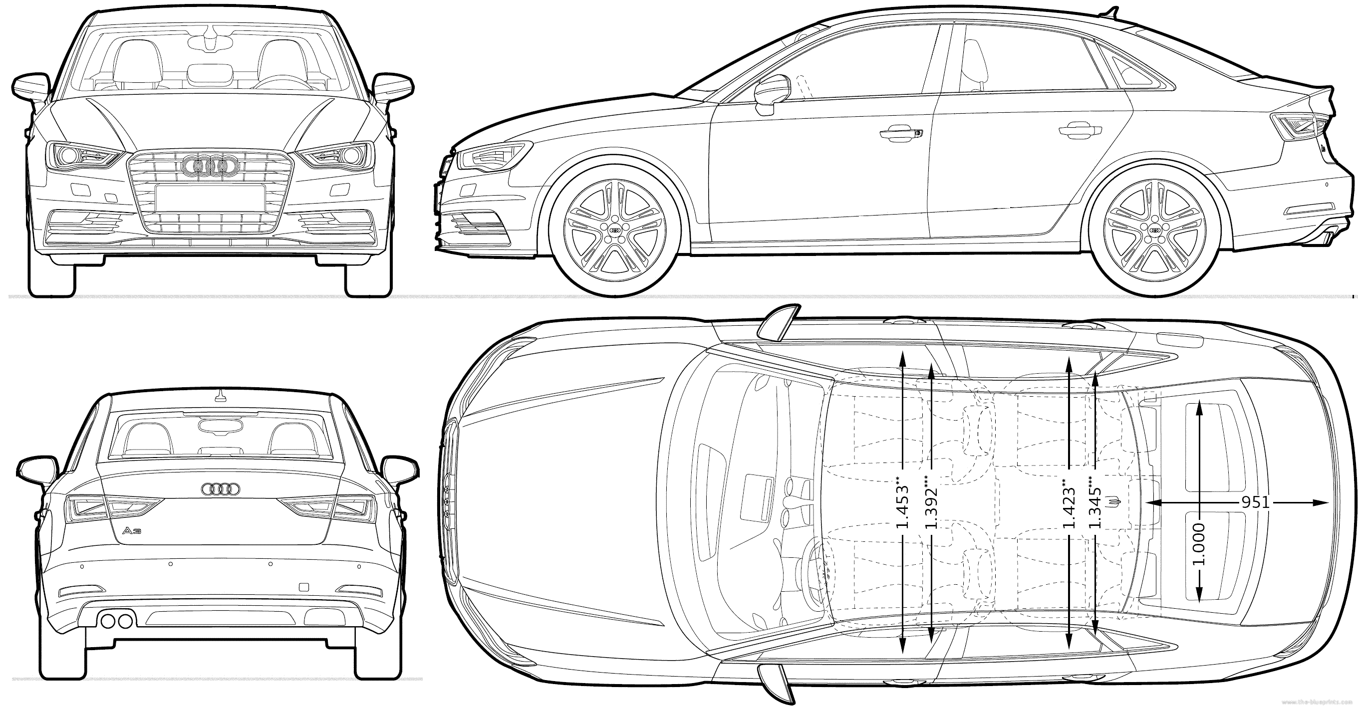Audi a3 седан габариты