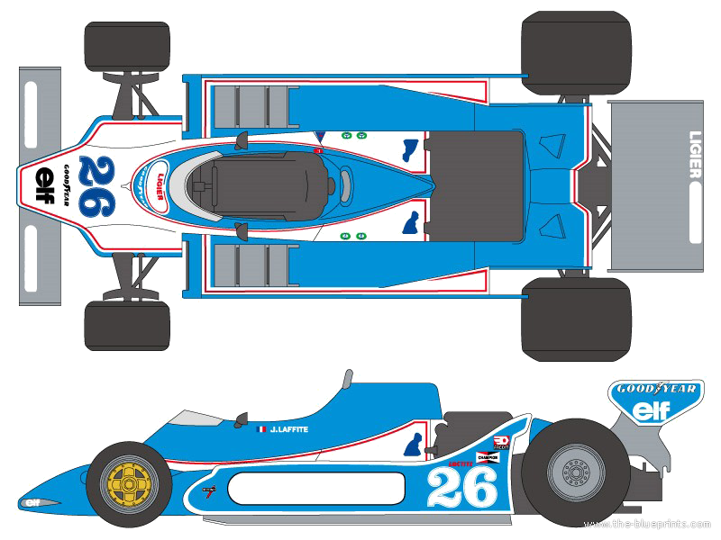 Ligier JS11 F1 GP (1979) - Different cars - drawings, dimensions ...