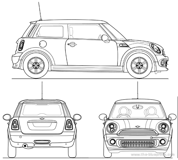 Mini Cooper (2011) - Mini - drawings, dimensions, pictures of the car ...
