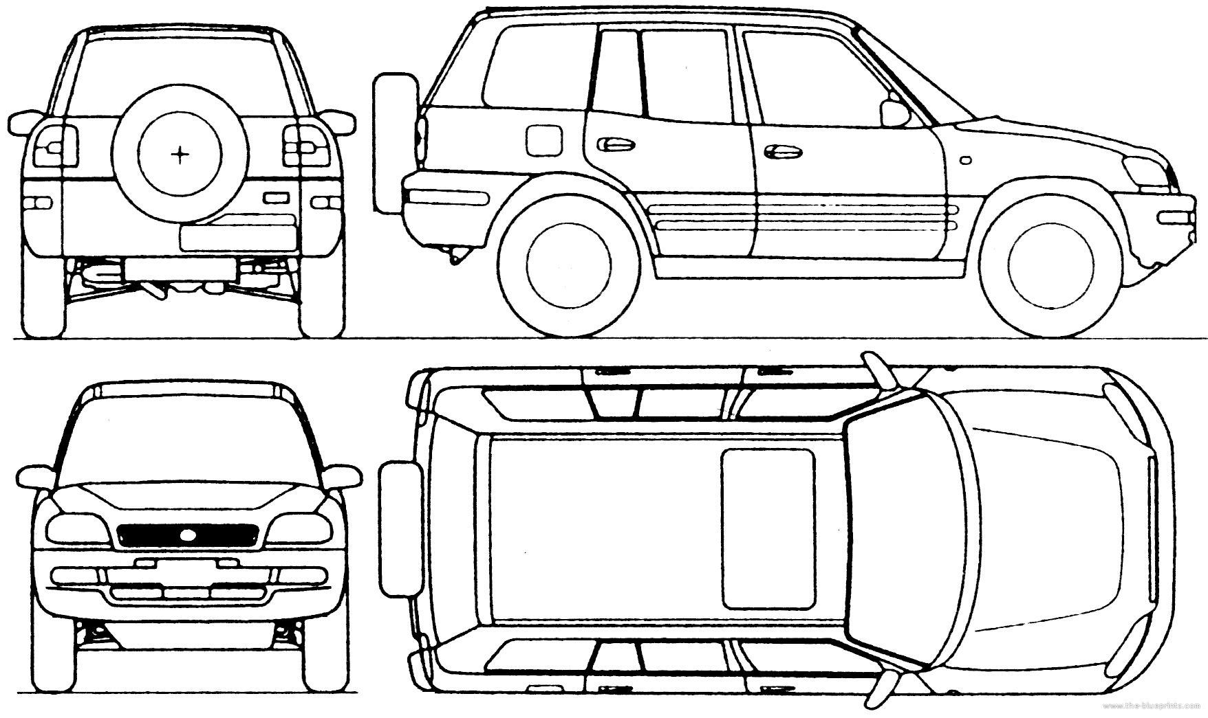 Toyota RAV 4 Blueprint. Toyota rav4 1994 Blueprint. Тойота рав 4 габариты. Тойота рав 4 чертеж.
