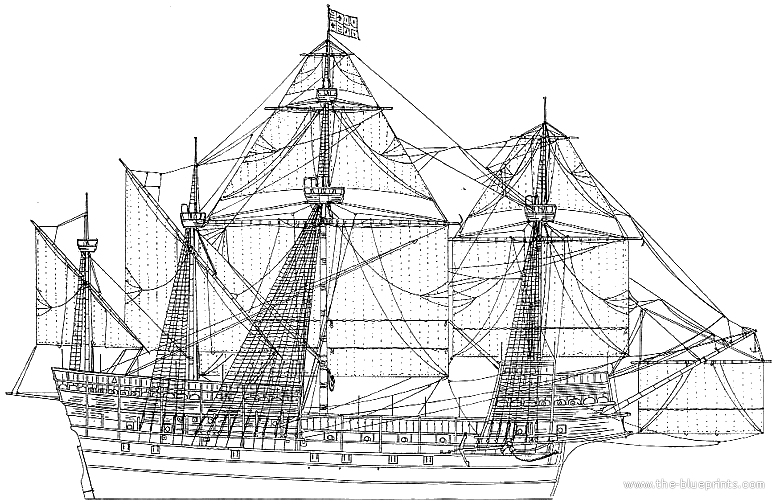 Marine vessel Mary Rose (1545) - drawings, dimensions, pictures ...