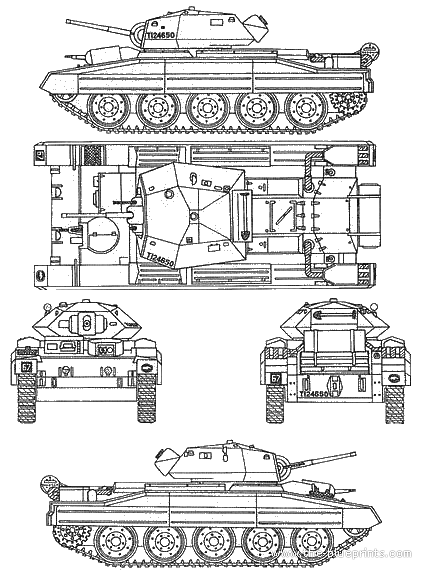 Tank Crusader Tank Mk.II - drawings, dimensions, pictures | Download ...
