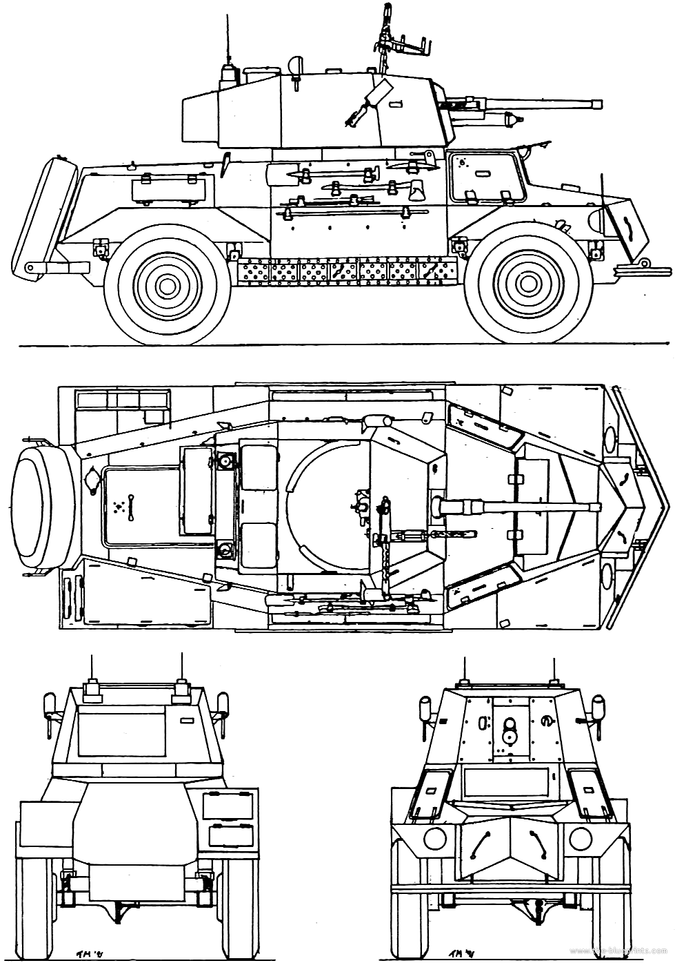 Marmon-Herrington Mk.IV F tank - drawings, dimensions, pictures ...