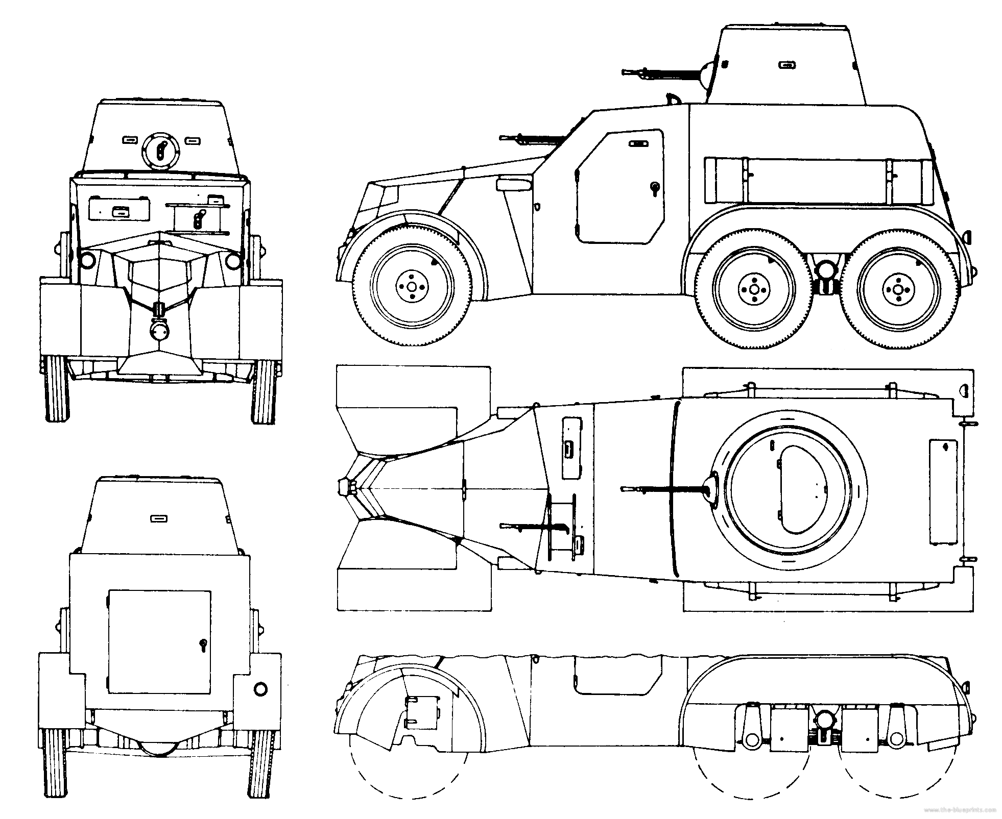 Tatra OA tank vz.30 - drawings, dimensions, figures | Download drawings ...