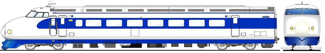Train Shinkansen 21-0 - drawings, dimensions, figures | Download ...